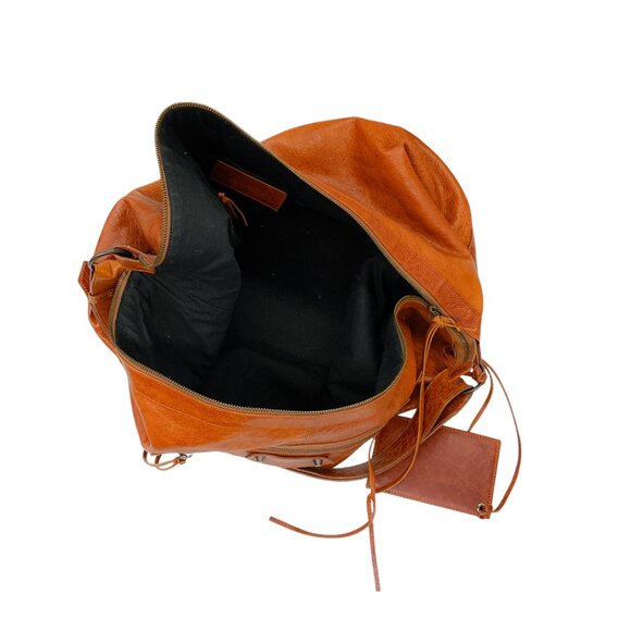 Balenciaga Brown Lambskin Leather Courier XL Shoulder Bag - Picture 12 of 16